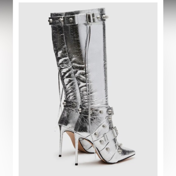 Steve Madden Fink Silver Boots - Picture 3 of 8